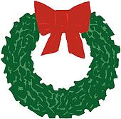 Clipart of Christmas Wreath u11579021 - Search Clip Art, Illustration