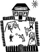 Children+playing+playground+clipart