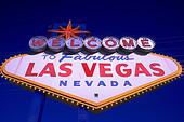 Neon Welcome sign at the entrance to Las Vegas with lights of hotels ... Neon Welcome sign at the entrance to Las Vegas with lights of hotels ...
